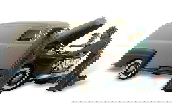 Woodland Scenics 1/160 N Scale CARBURETOR CHAOS old panel truck AutoScenes 5340 - ModelsPower