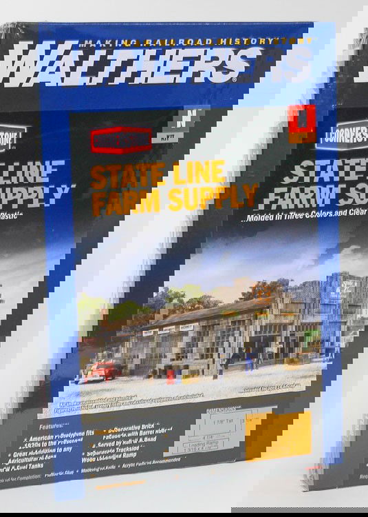 WALTHERS Cornerstone 933-3808 1/160 N Scale STATE LINE FARM SUPPLY railroad kit - ModelsPower