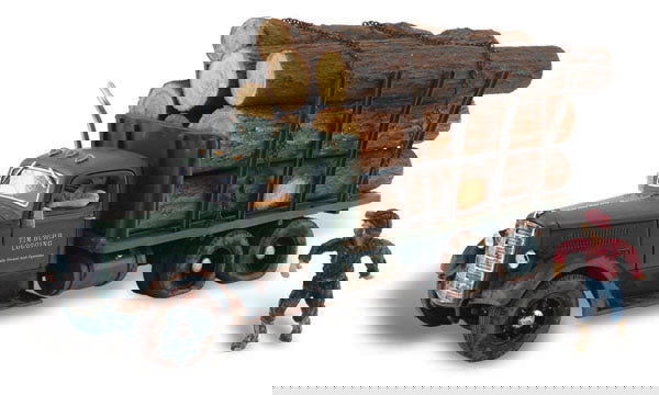 Woodland Scenics 1/160 N Scale TIM BURR Logging Lumbering Truck AutoScenes 5341 - ModelsPower