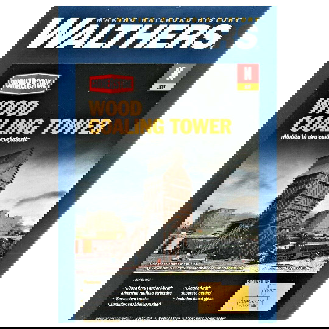 Walthers Cornerstone 933-3823 1/160 N Scale WOOD COALING TOWER structure kit - ModelsPower