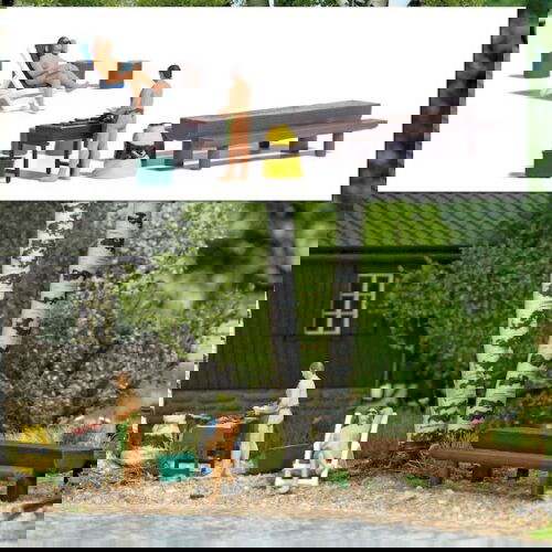 Busch 1/87 HO Nude Barbecue w/2 Naked Figures Grilling & Accessories -Action Set - ModelsPower