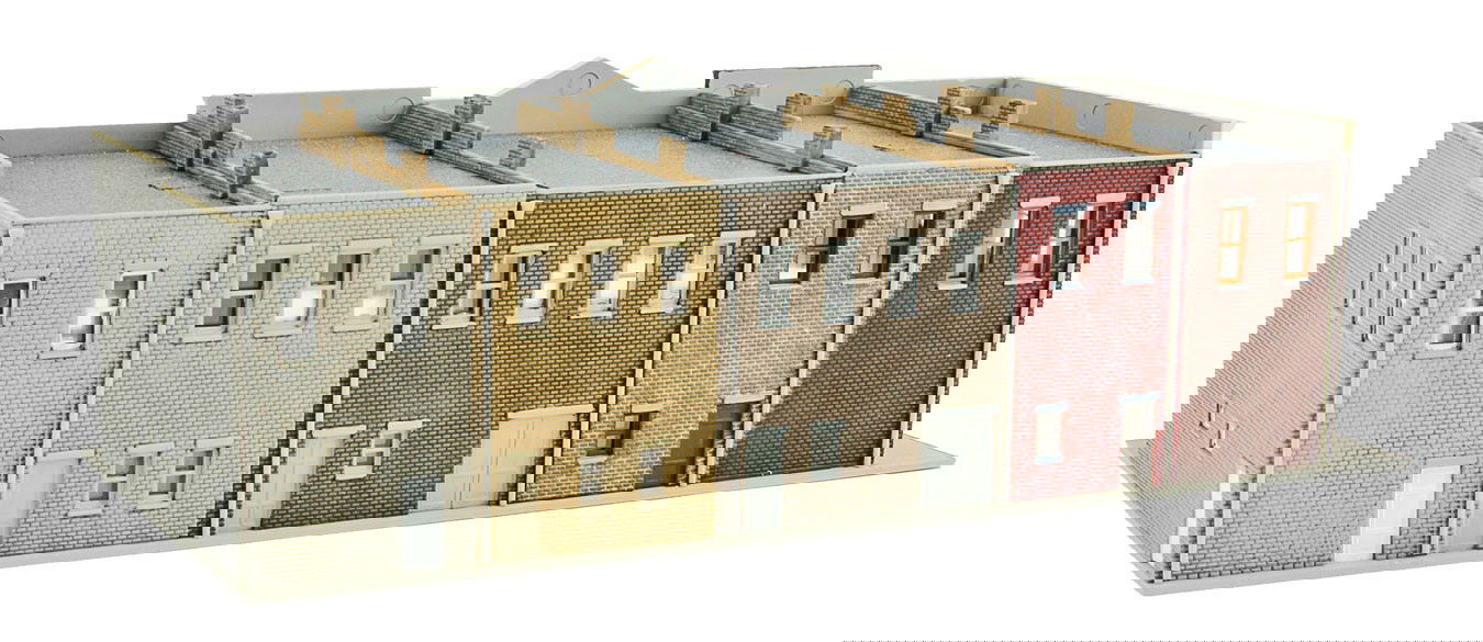 WALTHERS Cornerstone 933-3850 N Scale MERCHANT'S ROW I Structure Kit w/ 5 Stores - ModelsPower