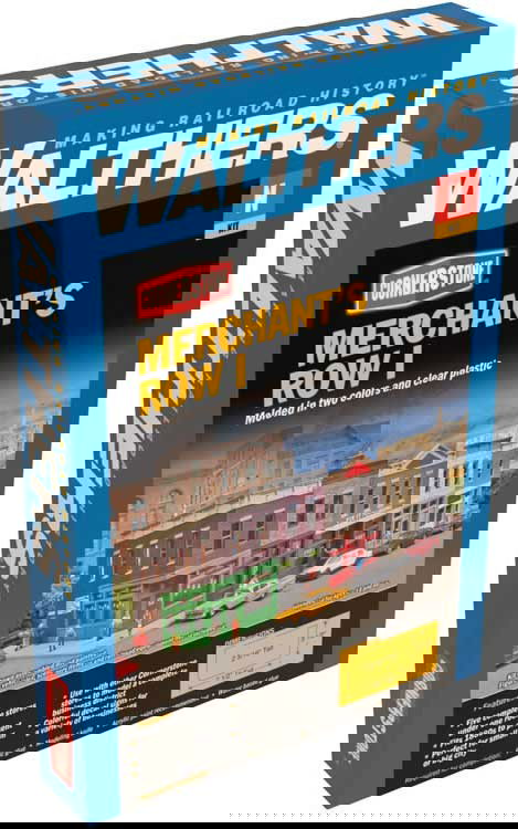 WALTHERS Cornerstone 933-3850 N Scale MERCHANT'S ROW I Structure Kit w/ 5 Stores - ModelsPower