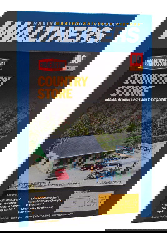 Walthers Cornerstone HO 1/87 COUNTRY STORE convenience gas station kit 933-3491 - ModelsPower