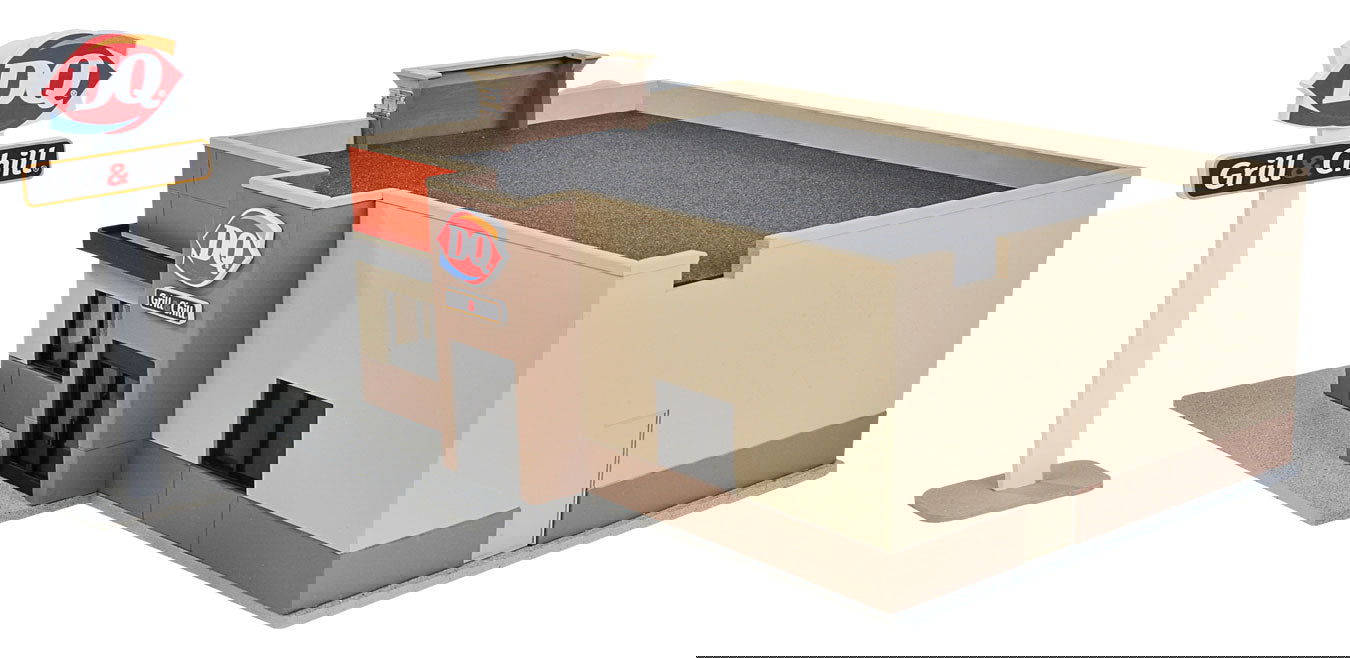 WALTHERS Cornerstone 9333485 HO 1/87 DAIRY QUEEN DQ GRILL & CHILL RESTAURANT Kit - ModelsPower