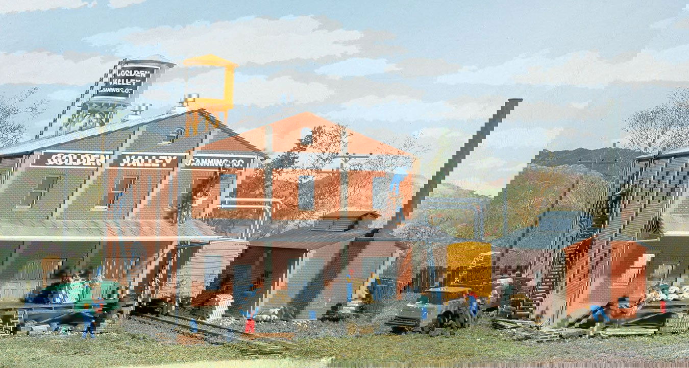 WALTHERS Cornerstone 933-3018 HO 1/87 GOLDEN VALLEY CANNING CO. structure kit - ModelsPower