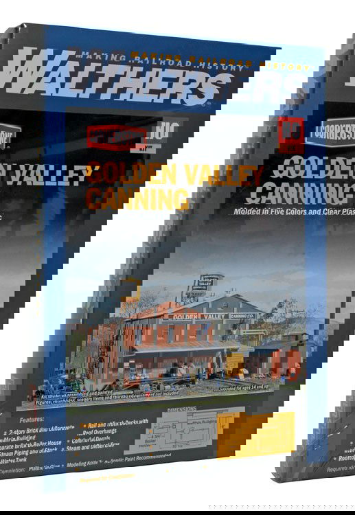 WALTHERS Cornerstone 933-3018 HO 1/87 GOLDEN VALLEY CANNING CO. structure kit - ModelsPower