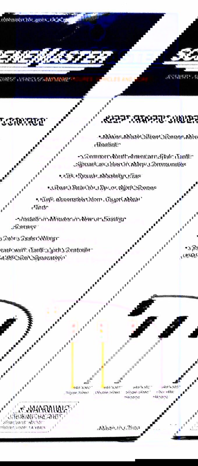 Walthers SceneMaster 1/87 HO 1960s-Style Traffic Lights Double-Sided ( POWERED ) - ModelsPower