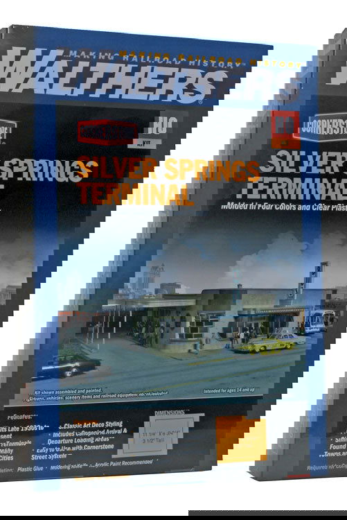 WALTHERS Cornerstone 9332934 1/87 HO Scale 30's SILVER SPRINGS BUS TERMINAL Kit - ModelsPower