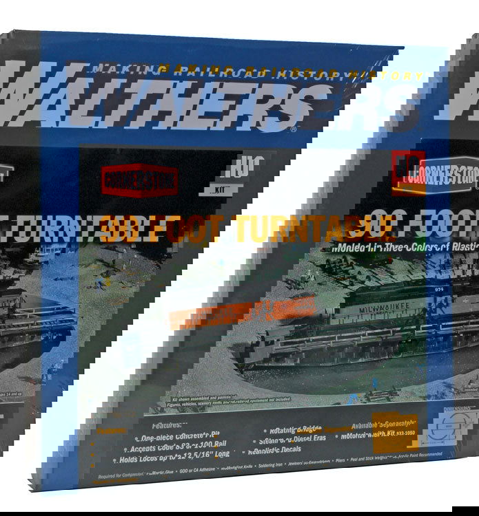 WALTHERS Cornerstone 1/87 HO Scale 90' TURNTABLE train operations kit 933-3171 - ModelsPower