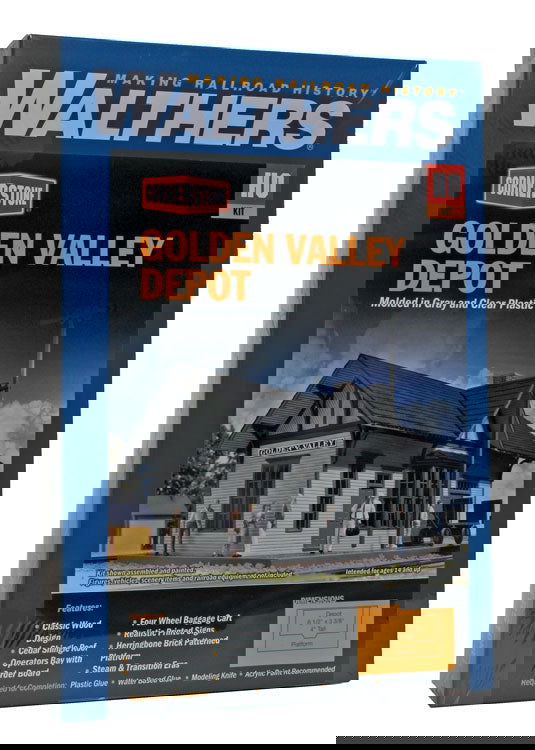 WALTHERS Cornerstone 1/87 HO Scale 933-3532 GOLDEN VALLEY DEPOT Train Signal Kit - ModelsPower