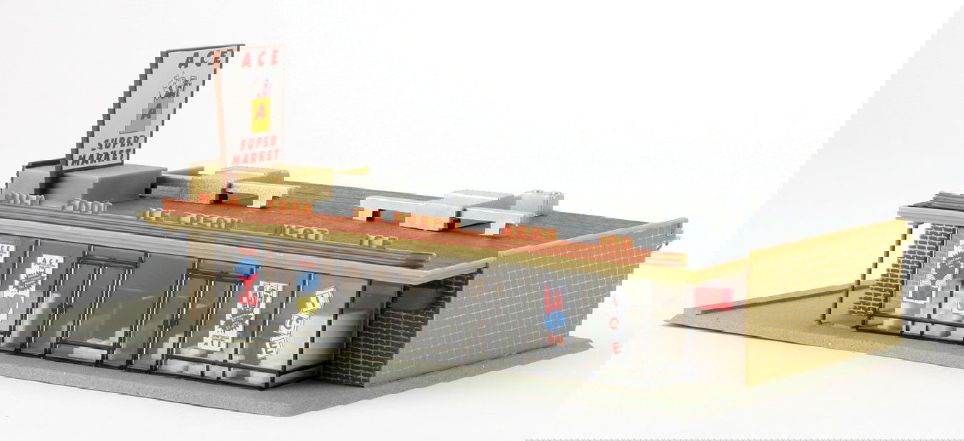 Walthers Life-Like 433-1330 1/87 HO Scale ACE SUPER MARKET Model Structure Kit - ModelsPower