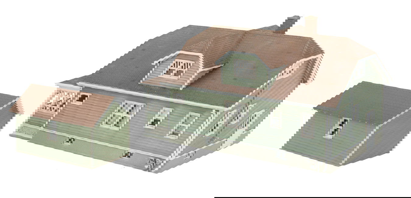 WALTHERS Cornerstone 933-3791 1/87 HO Scale AMERCIAN BUNGALOW +Single Car Garage - ModelsPower