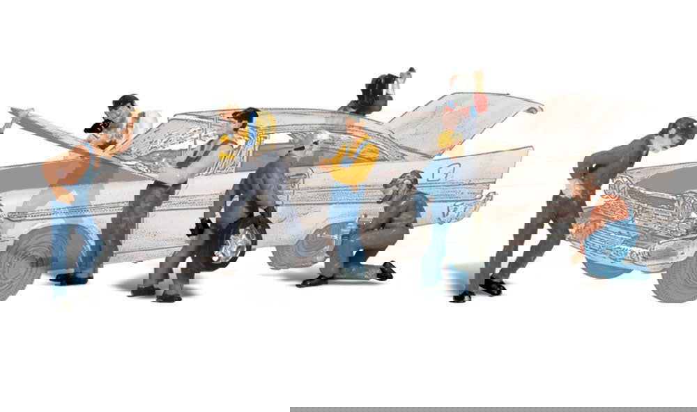 Woodland Scenics 1/87 HO Scale AUTO MECHANICS 6pcs Figures Scenic Accents A1914 - ModelsPower