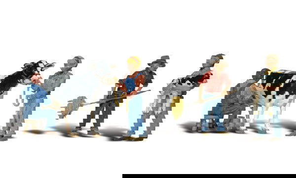 Woodland Scenics 1/87 HO Scale DAIRY FARMERS Figures Scenic Accents A1887 6pcs - ModelsPower