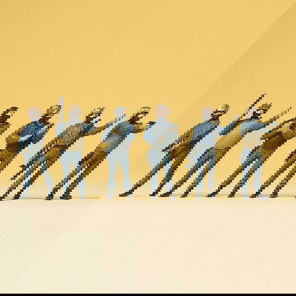 Preiser Kg 1/87 HO Scale German Police SWAT Team (GSG9) 6 Hand Painted Figures - ModelsPower