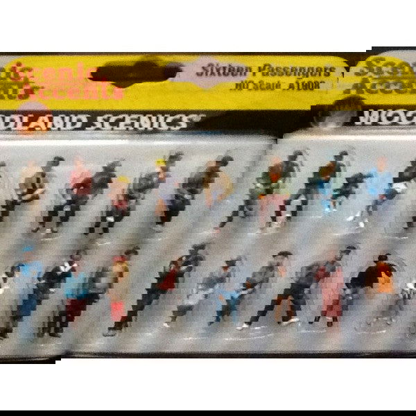 Woodland Scenics 1/87 HO Scale Hand Painted 16 PASSENGERS Scenic Accents 7851908 - ModelsPower