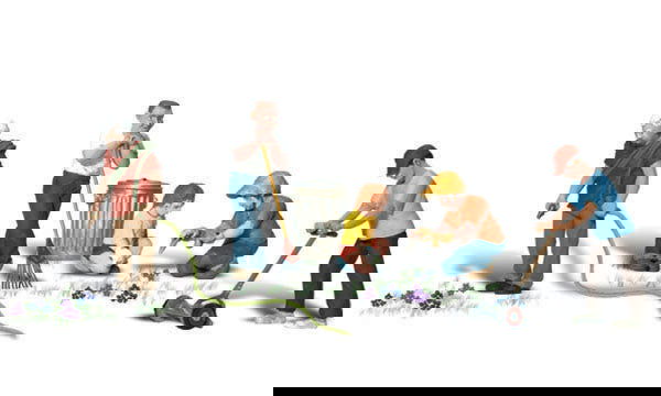 Woodland Scenics 1/87 HO Scale LAWN WORKERS Figure Scenic Accents A1915 6 pieces - ModelsPower