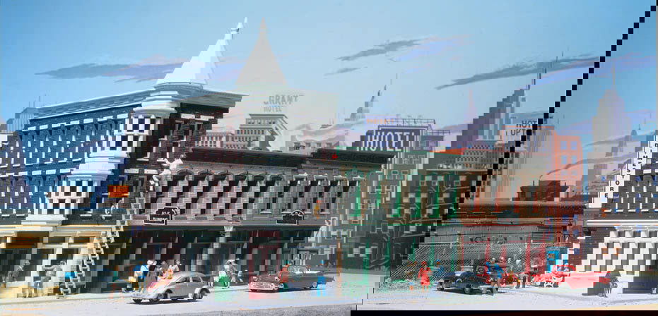 WALTHERS Cornerstone 9333029 1/87 HO Scale MERCHANT'S ROW II model structure kit - ModelsPower