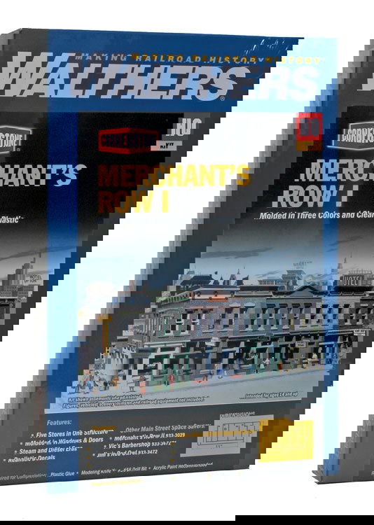 WALTHERS Cornerstone 9333028 1/87 HO Scale MERCHANT'S ROW I model structure kit - ModelsPower