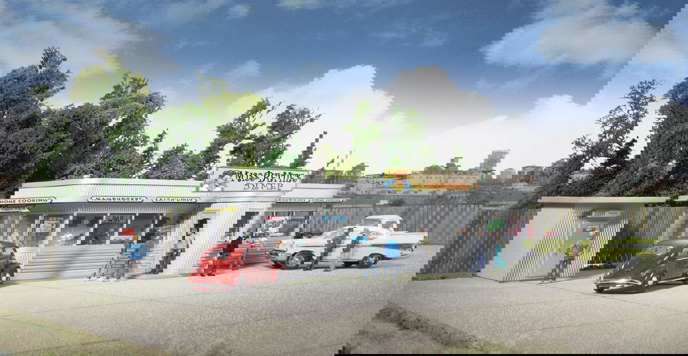 Walthers Cornerstone 1/87 HO Scale MISS BETTIE'S DINER dining cars kit 933-2909 - ModelsPower