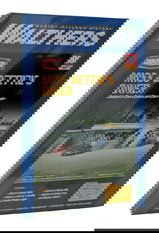 Walthers Cornerstone 1/87 HO Scale MISS BETTIE'S DINER dining cars kit 933-2909 - ModelsPower