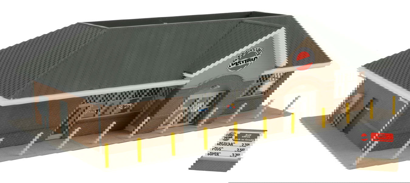 WALTHERS Cornerstone 933-3537 1/87 HO Scale MODERN GAS STATION convenience store - ModelsPower