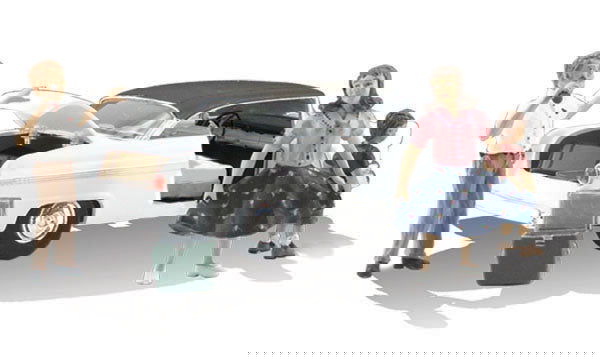 Woodland Scenics 1/87 HO Scale PIT STOP 3 figures+Accessories AutoScenes AS5546 - ModelsPower