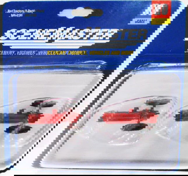 Walthers SceneMaster 1/87 HO Scale RED FARM TRACTOR 2-PACK 1950s Rural Scenes Layout - ModelsPower