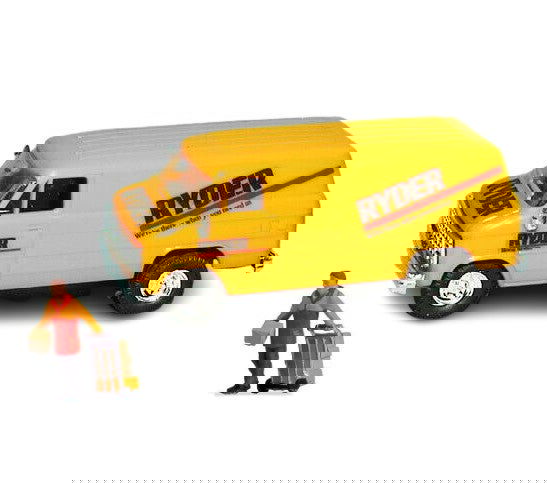 TRIDENT 1/87 HO Scale RYDER Chevrolet Rental Utility Delivery Van +DRIVER FIGURE - ModelsPower