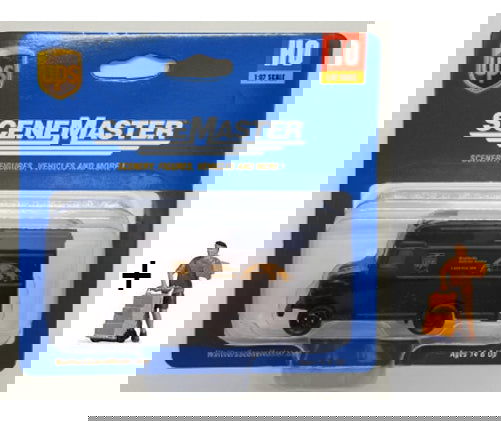 Walthers SceneMaster (Preiser) 1/87 HO Scale UPS DELIVERY TRUCK & DRIVER FIGURE - ModelsPower