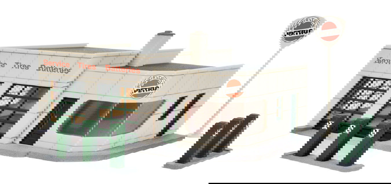 WALTHERS Cornerstone 1/87 HO Scale WINNER'S CIRCLE PETRO gas station kit 9333479 - ModelsPower