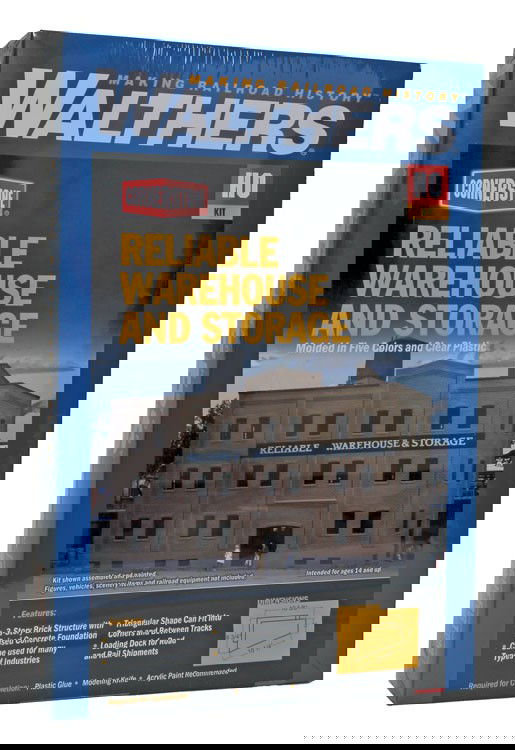 WALTHERS Cornerstone 933-3014 HO 1/87 RELIABLE WAREHOUSE & STORAGE structure kit - ModelsPower