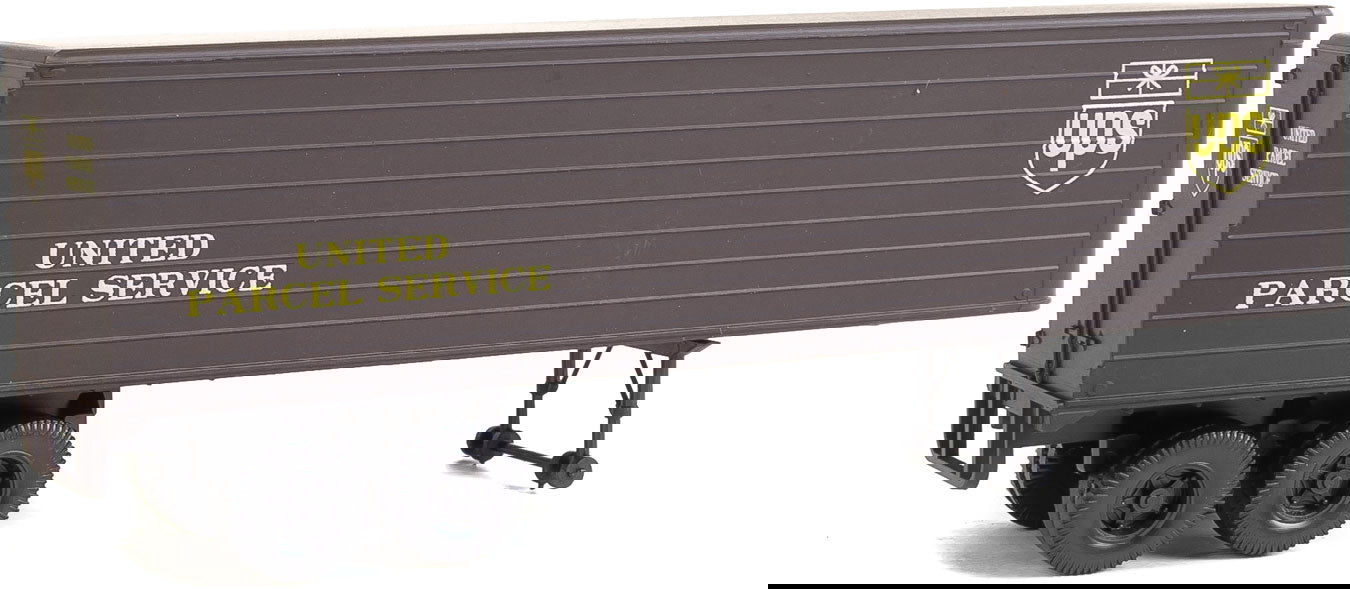 Walthers HO 1/87 United Parcel Service UPS Freight 35' Fluted-Side Trailer 2Pack - ModelsPower