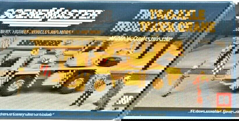 Walthers HO 1/87 Scale TWO-AXLE TRUCK CRANE w/ Boom 360° Positionable Outriggers - ModelsPower