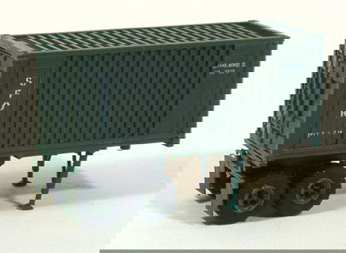 Trident 1/87 HO Scale US/NATO Equipment 2-Axle 20' Chassis w/Box Container 90079 - ModelsPower