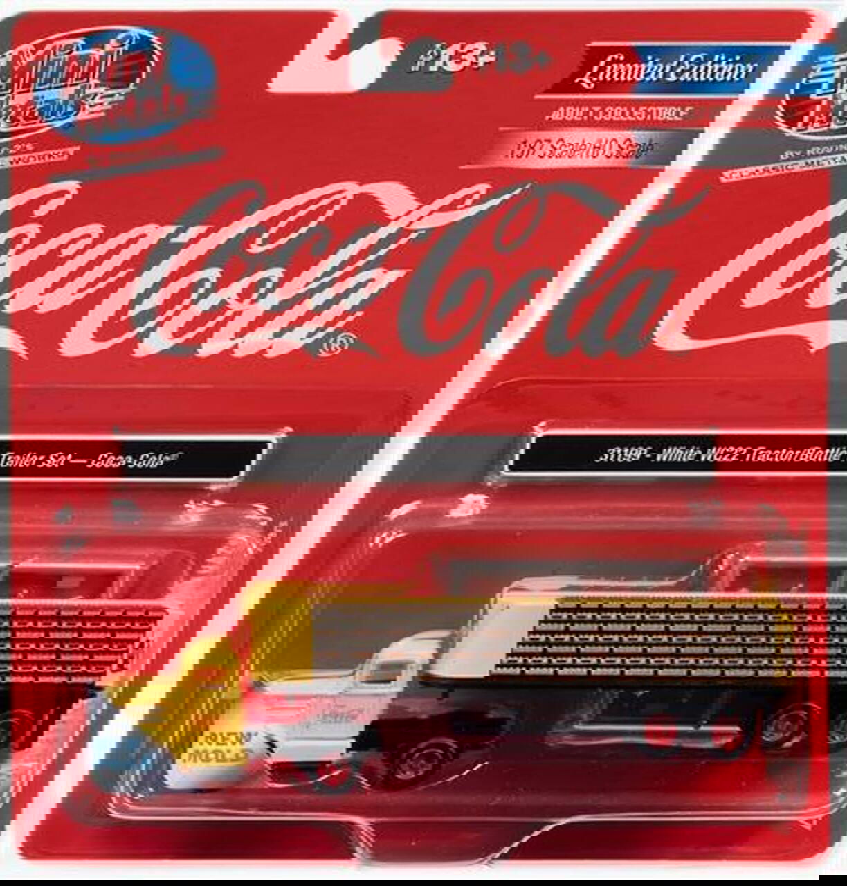 CMW 1/87 HO Scale Coca-Cola Coke White WC22 Tractor w/Flatbed Trailer MiniMetals - ModelsPower