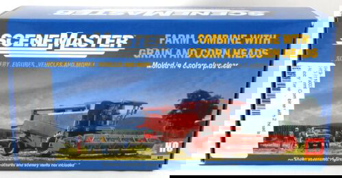 Walthers SceneMaster HO 1/87 Scale FARM COMBINE VEHICLE KIT w/Grain & Corn Heads - ModelsPower