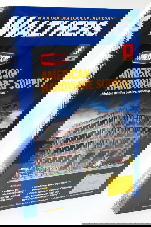 WALTHERS Cornerstone 933-3253 N Scale AMERICAN HARDWARE SUPPLY brick structure - ModelsPower