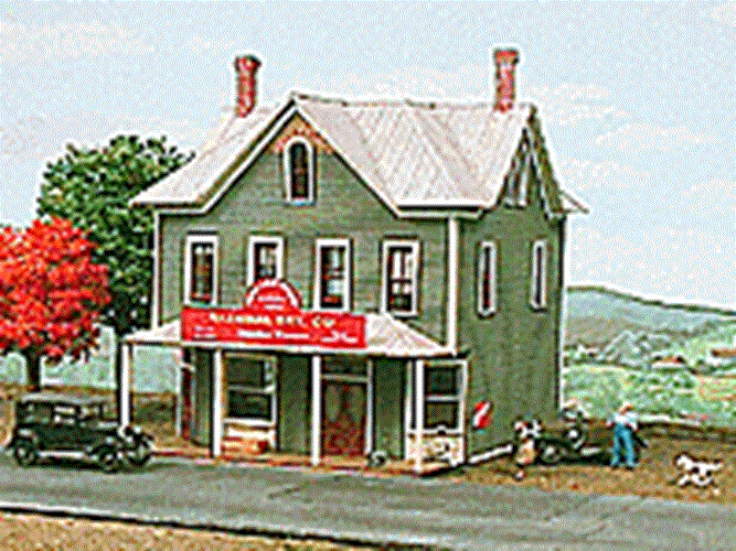 American Model Builders N 1/160 NINE MILE HOUSE & TAVERN Train Wreck Saloon Kit - ModelsPower