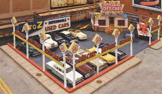 Blair Line 1/160 N Scale A-TO-Z DEPENDABLE USED CAR LOT Laser-Cut Structure Kit - ModelsPower