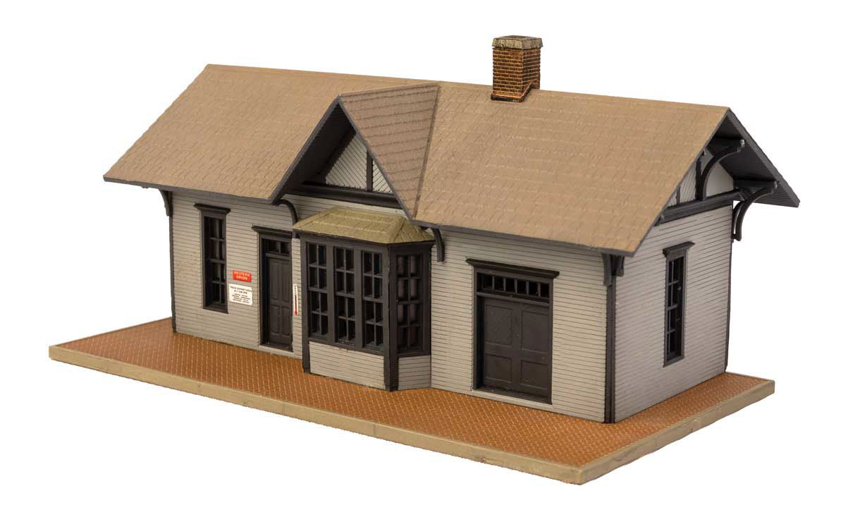 WALTHERS Cornerstone 1/160 N Scale GOLDEN VALLEY DEPOT small towns station kit - ModelsPower