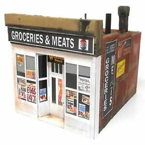 Downtown Deco 1/160 N Scale LINDSEY's GROCERY Cast Hydrocal Structure Kit DD2024 - ModelsPower