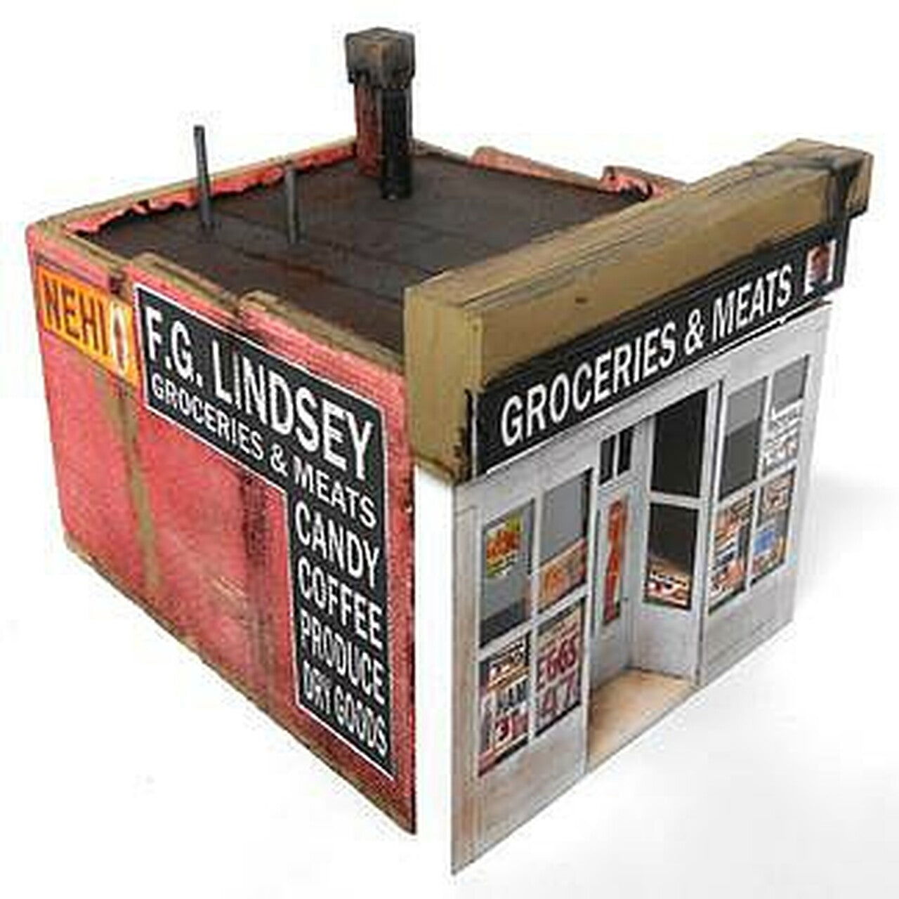 Downtown Deco 1/160 N Scale LINDSEY's GROCERY Cast Hydrocal Structure Kit DD2024 - ModelsPower