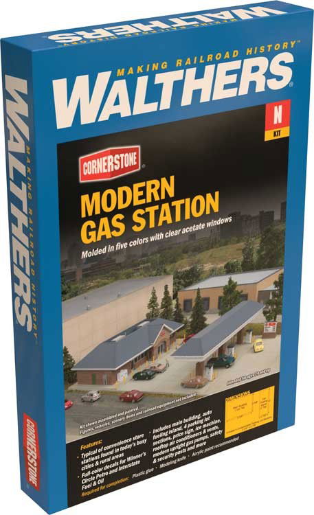 WALTHERS Cornerstone 933-3885 1/160 N Scale MODERN GAS STATION convenience store - ModelsPower