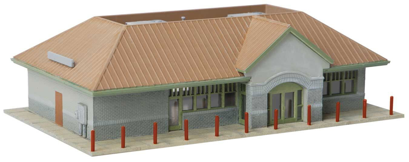 Walthers Cornerstone 1/160 N Scale MODERN SUBURBAN STATION trackside community - ModelsPower