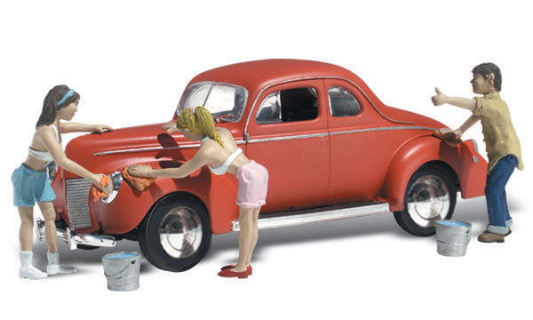 Woodland Scenics 1/160 N Scale SUDS & SHINE AutoScenes AS5339 Car Wash 1940s 50s - ModelsPower