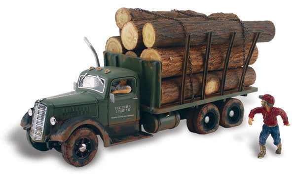 Woodland Scenics 1/160 N Scale TIM BURR Logging Lumbering Truck AutoScenes 5341 - ModelsPower