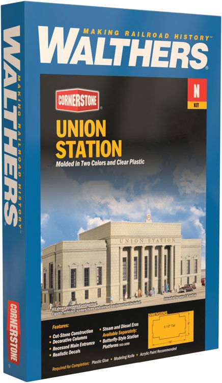 WALTHERS Cornerstone 933-3257 1/160 N Scale UNION STATION passenger terminal kit - ModelsPower