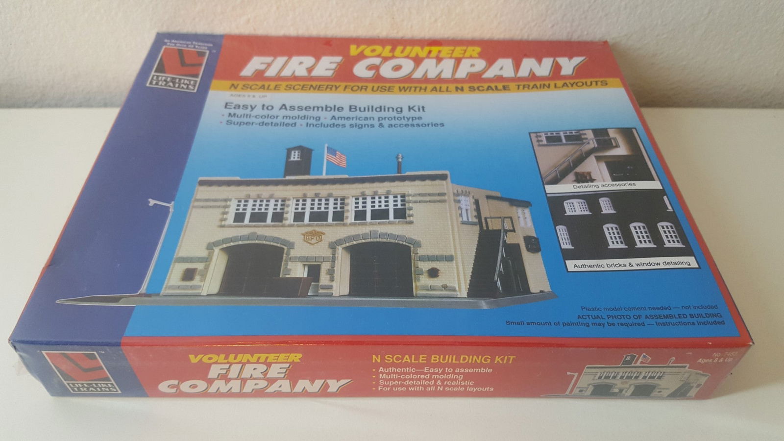 WALTHERS Life-Like 433-7483 1/160 N Scale VOLUNTEER FIRE COMPANY Building Kit - ModelsPower